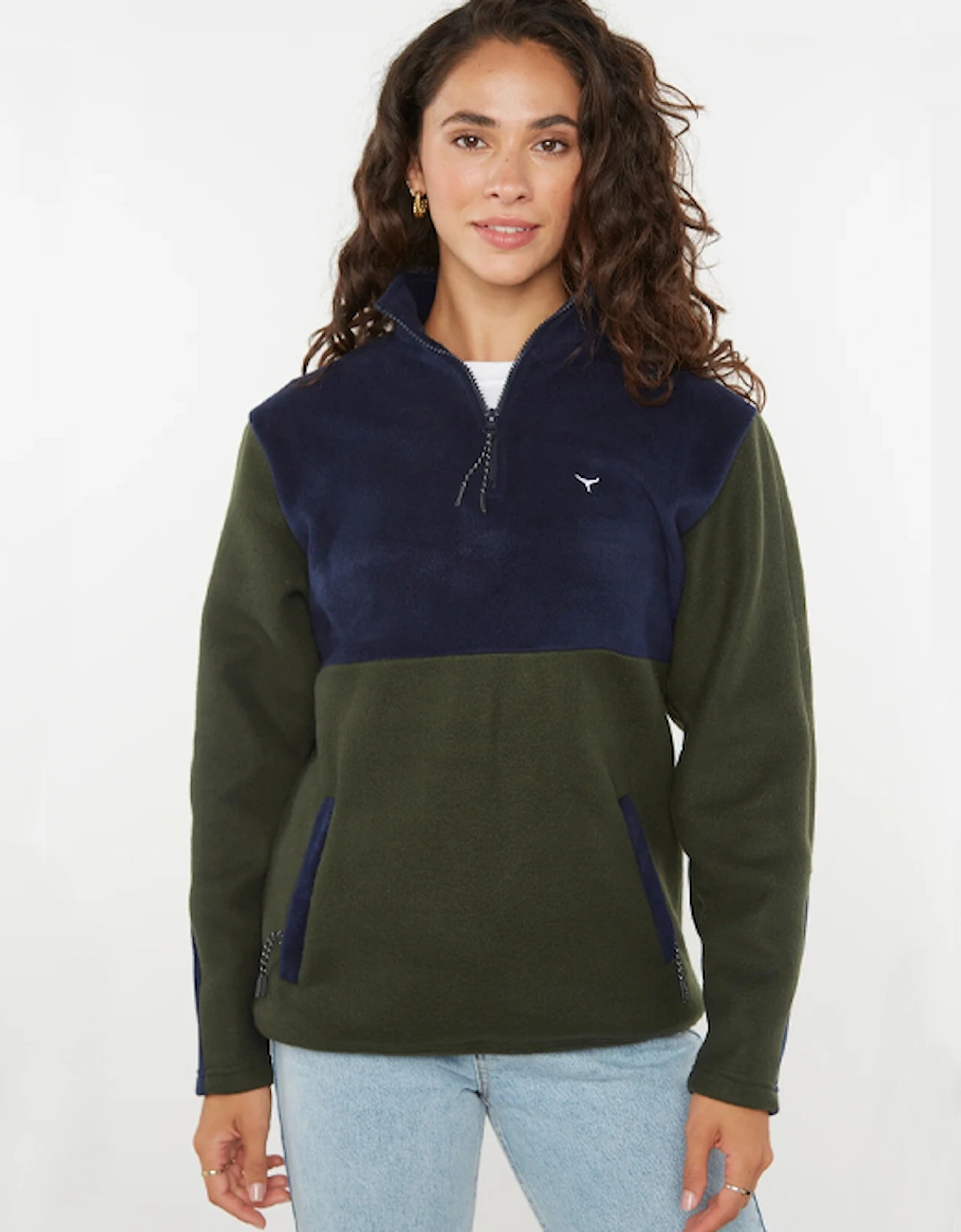 Whale Of A Time Unisex Exeter Fleece Olive/Navy