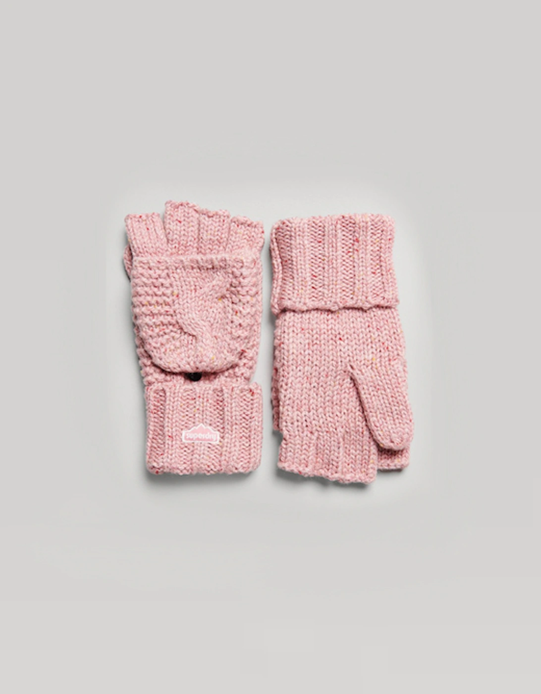 Cable Knit Gloves Pink, 3 of 2