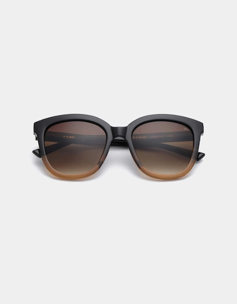 A.Kjaerbede Billy Sunglasses Black/Brown Transparent