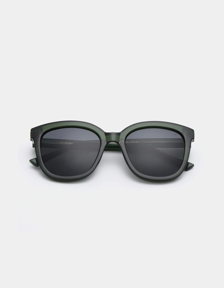 A.Kjaerbede Billy Sunglasses Dark Green Transparent