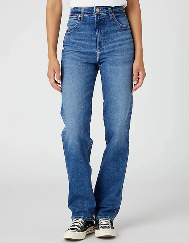 Women's Mom Jean In Smoke Sea