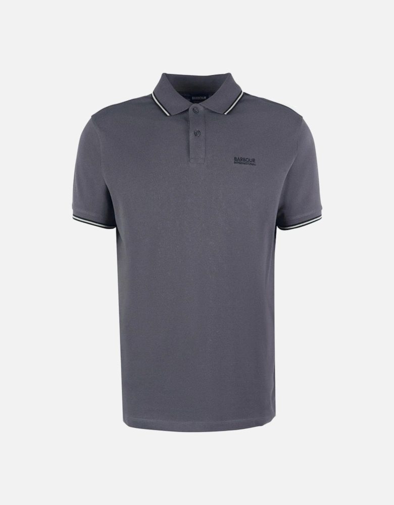 Men's Grey Event Multi Tipped Polo Shirt