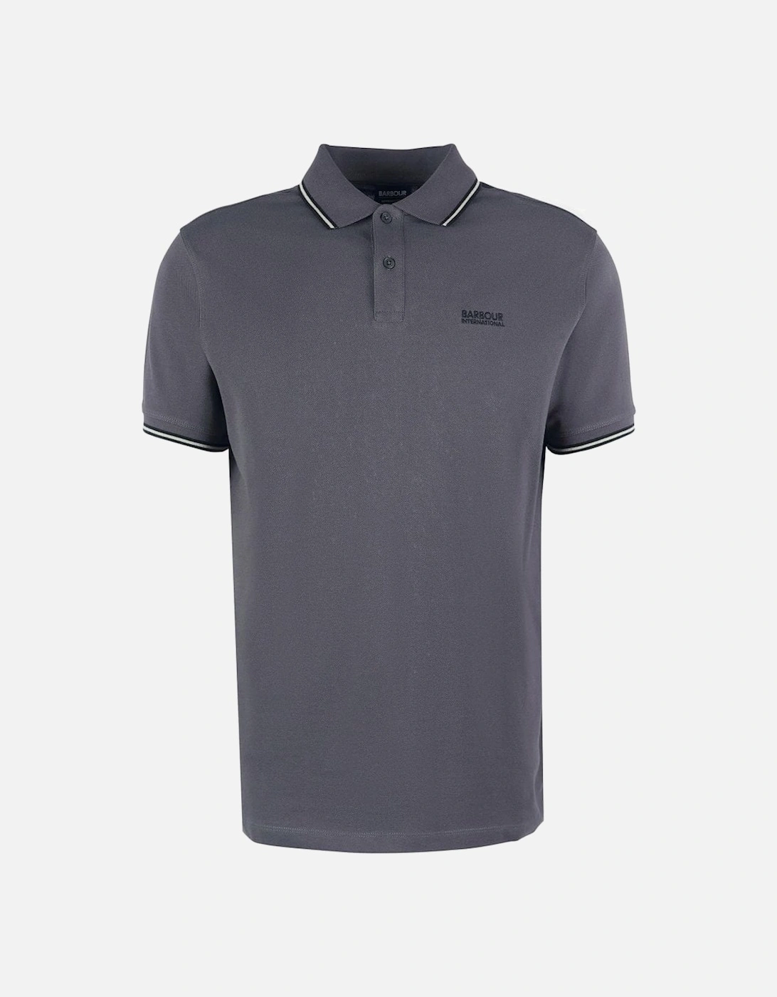 Men's Grey Event Multi Tipped Polo Shirt, 2 of 1