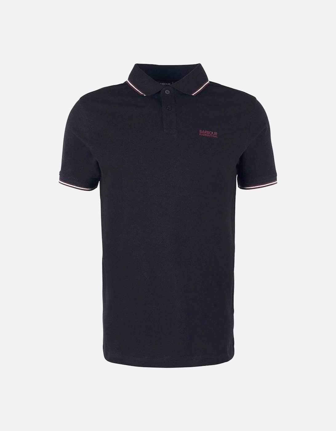Men's Black Event Multi Tipped Polo Shirt, 3 of 2
