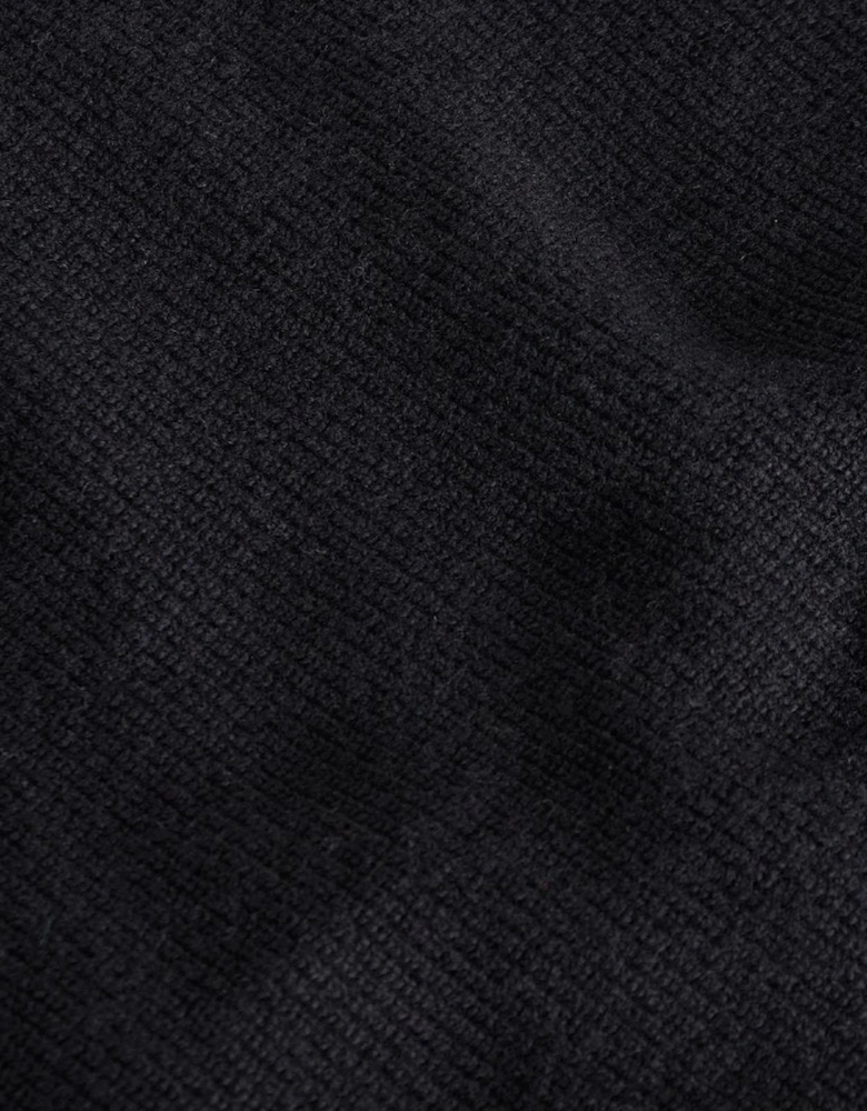 Black Corser Half Zip Knitted Jumper
