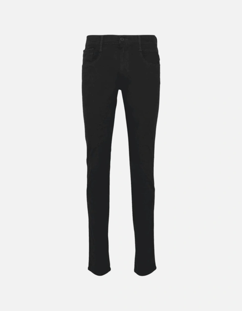 Anbass Hyperflex Jet Black Stretch Slim Fit Jeans