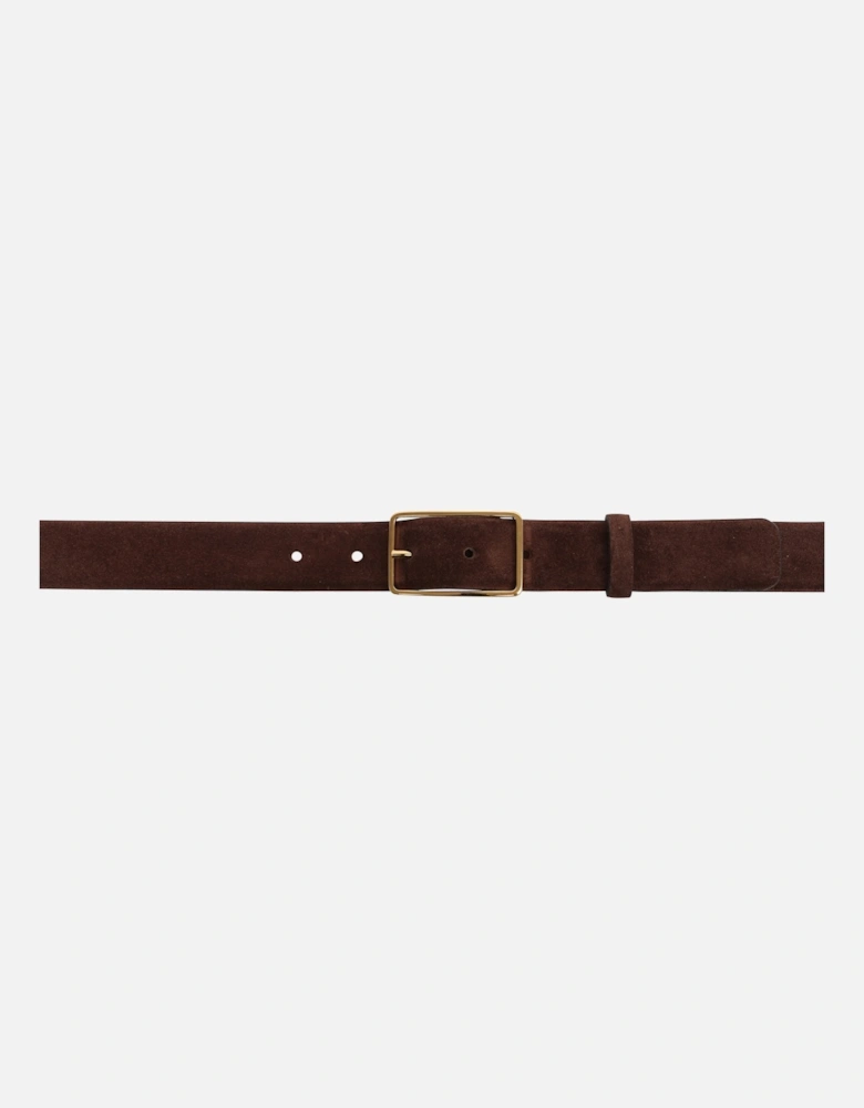 Chocolate brown suede belt