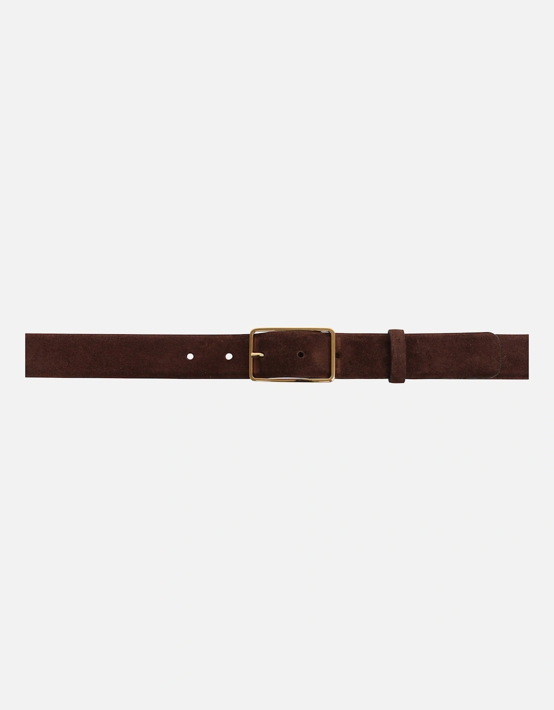 Chocolate brown suede belt, 2 of 1