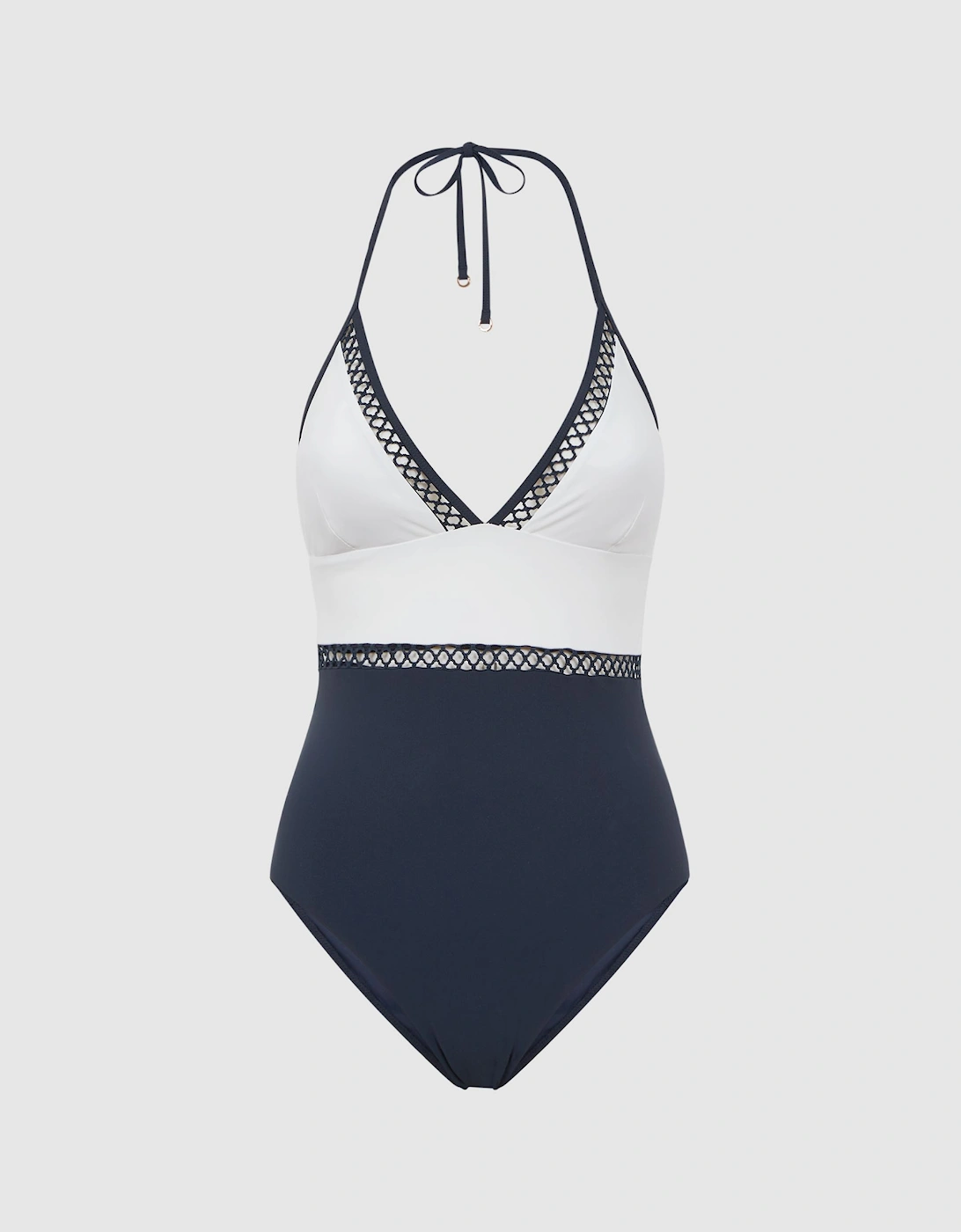 Colourblock Halter Swimsuit, 2 of 1