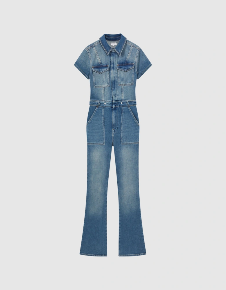 Good American Denim Bootcut Jumpsuit