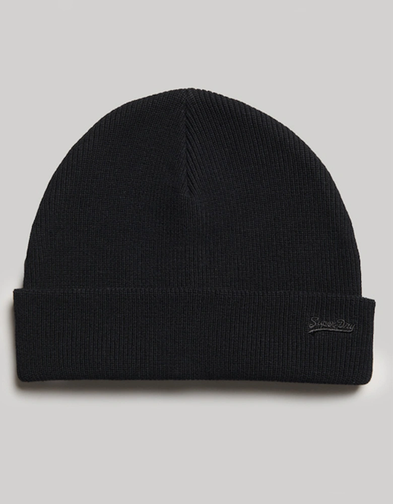 Knit Logo Beanie Black