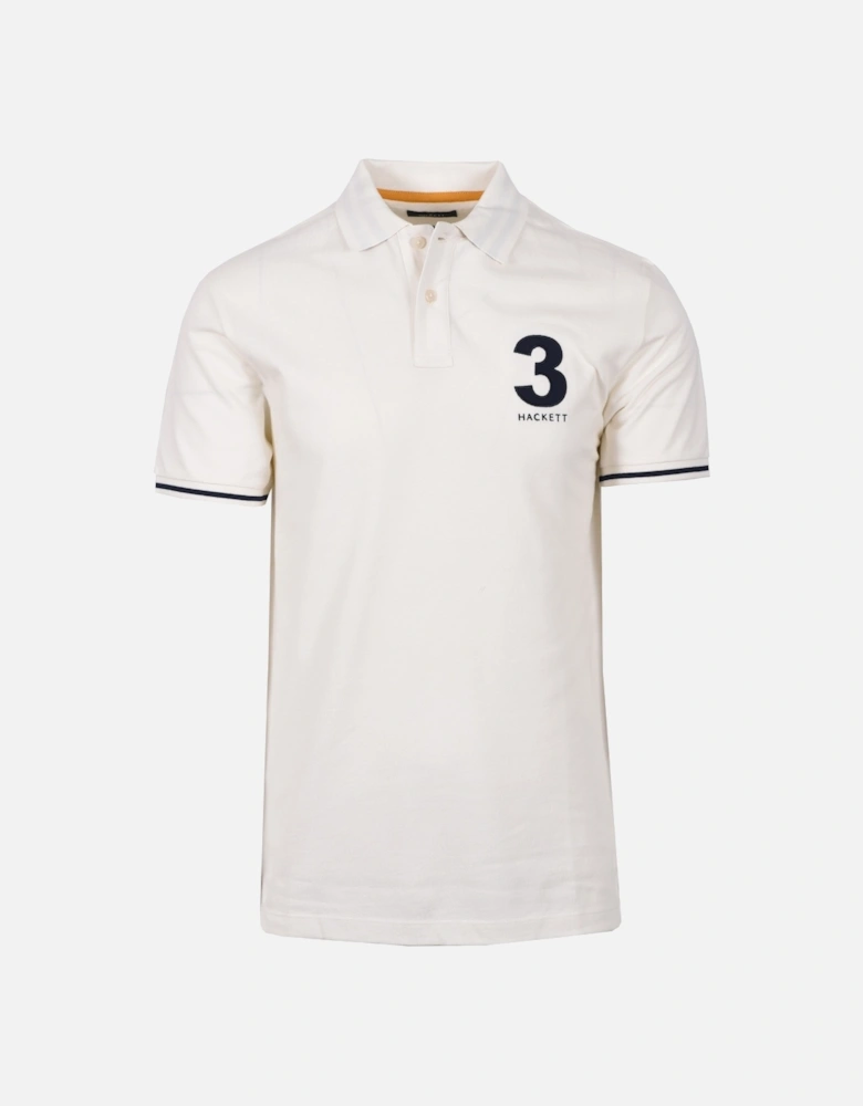 Heritage Number Polo Shirt White