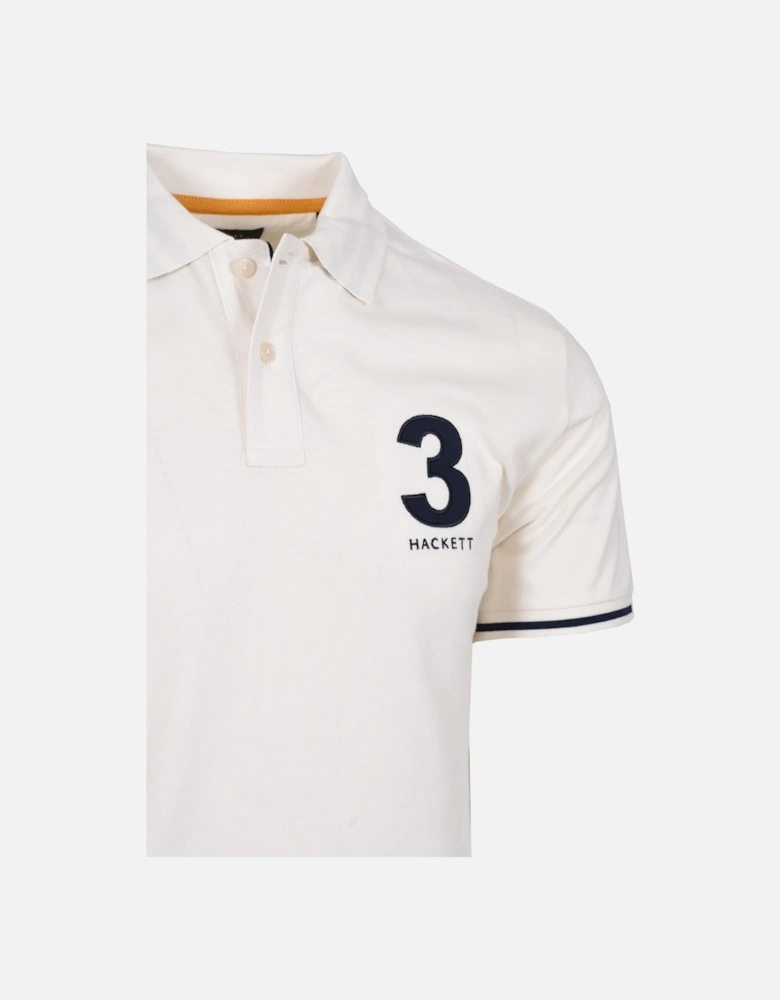 Heritage Number Polo Shirt White