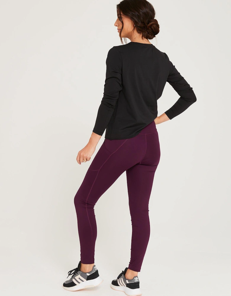 x V by Very Training Leggings - Purple