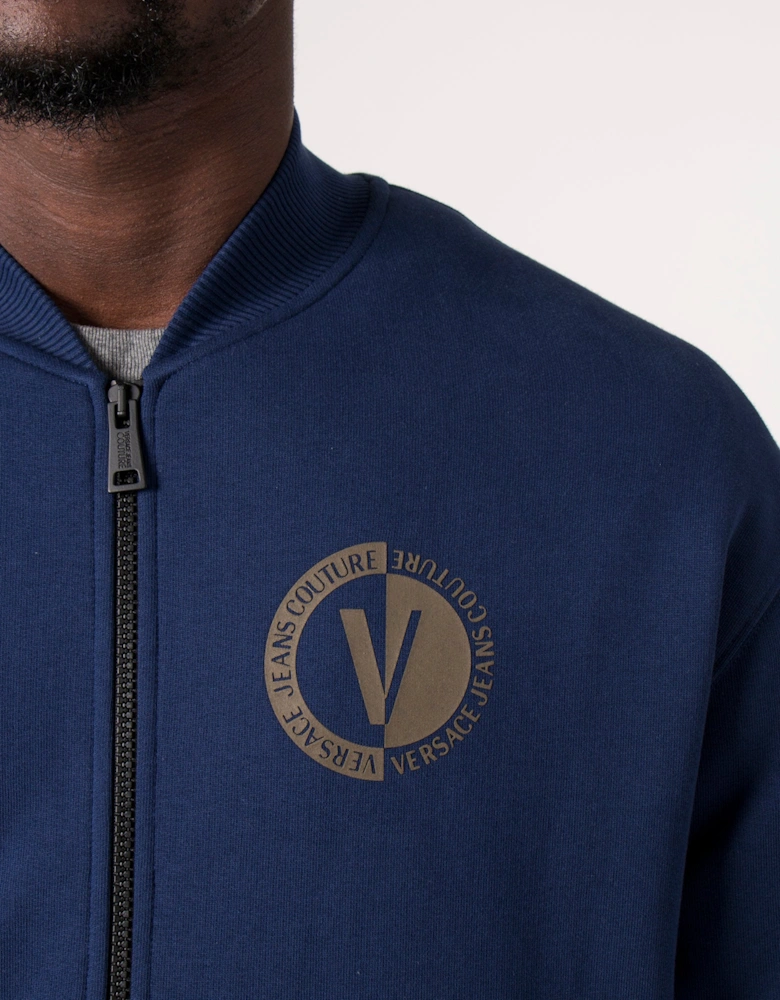 New V Emblem Logo Bomber Jacket