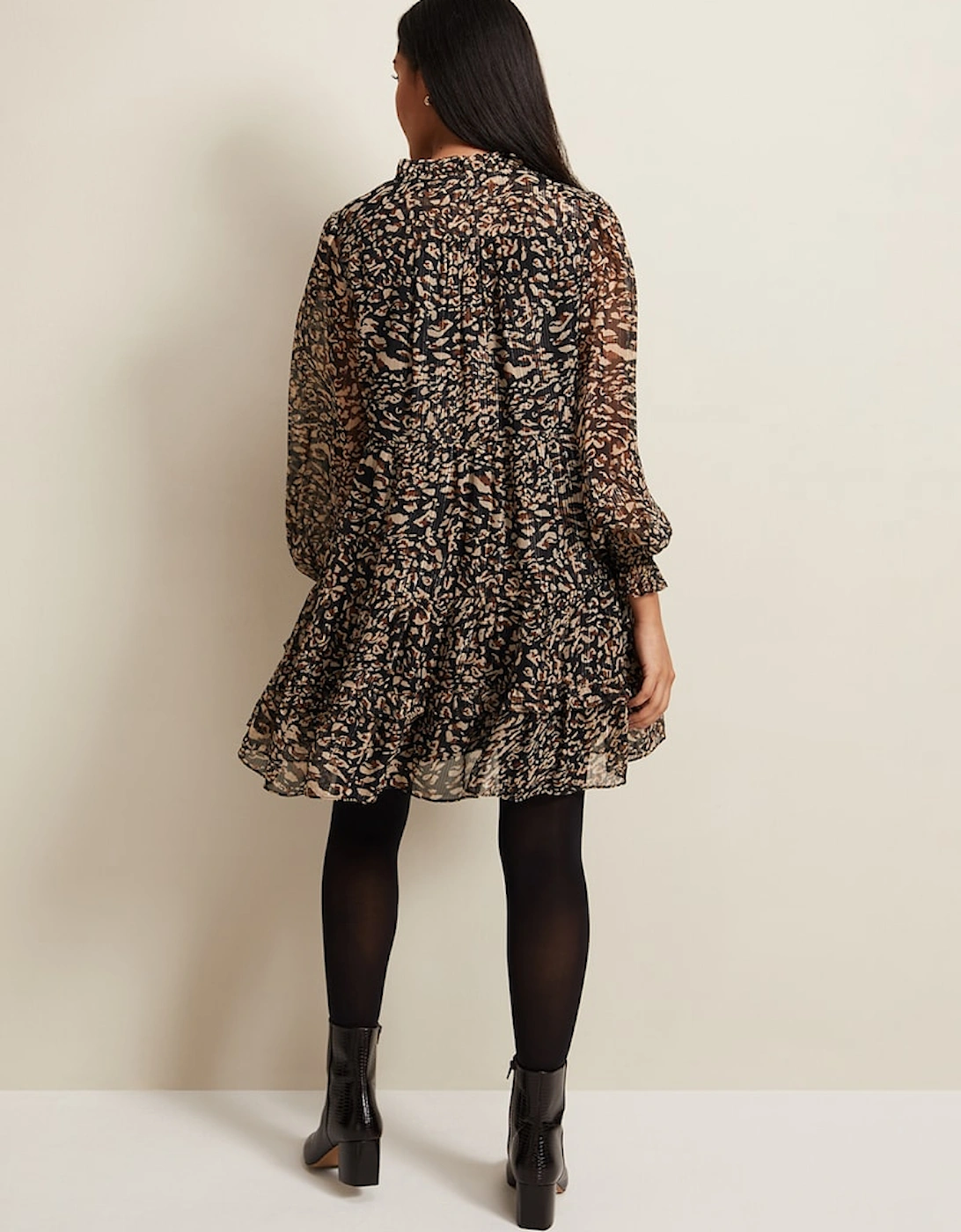 Petite Shreya Leopard Swing Dress