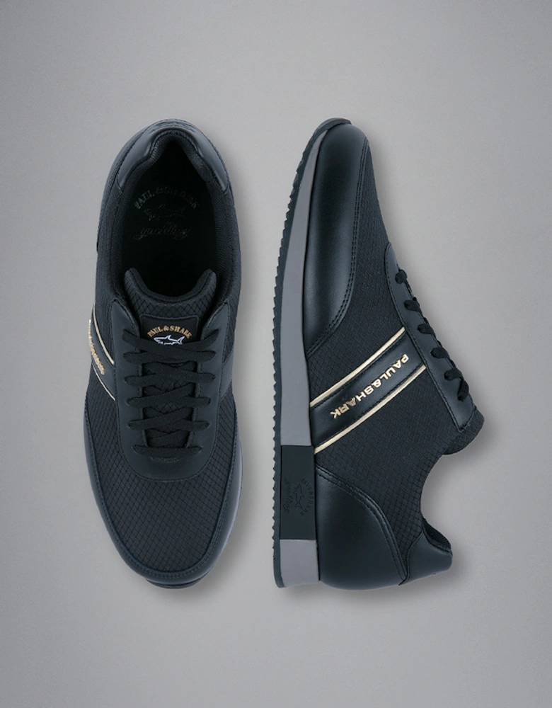 Men's Tech Fabric and Leather Hybrid Trainers