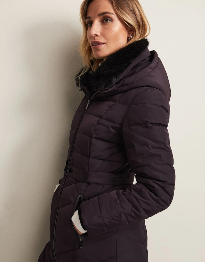 Bobbie Burgundy Puffer Coat