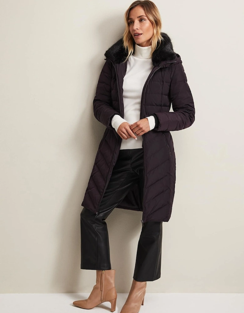 Bobbie Burgundy Puffer Coat