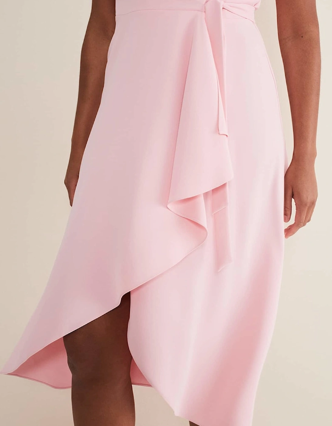 Julissa Sleeveless Ruffle Wrap Midi Dress