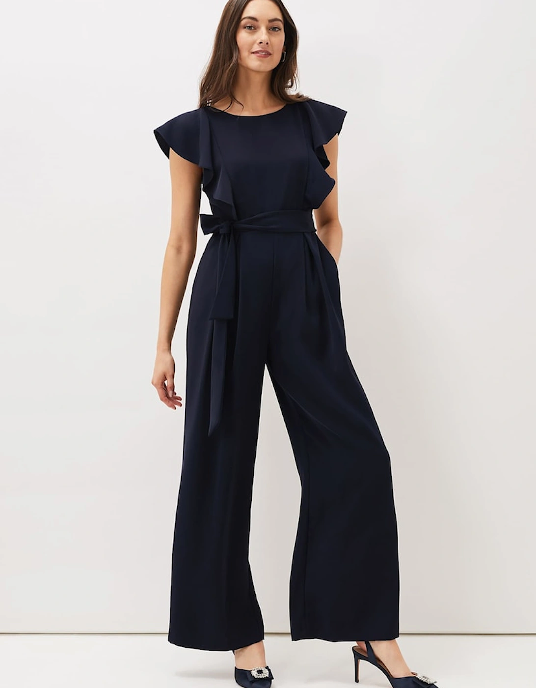 Bridie Frill Bodice Wide Leg Jumpsuit