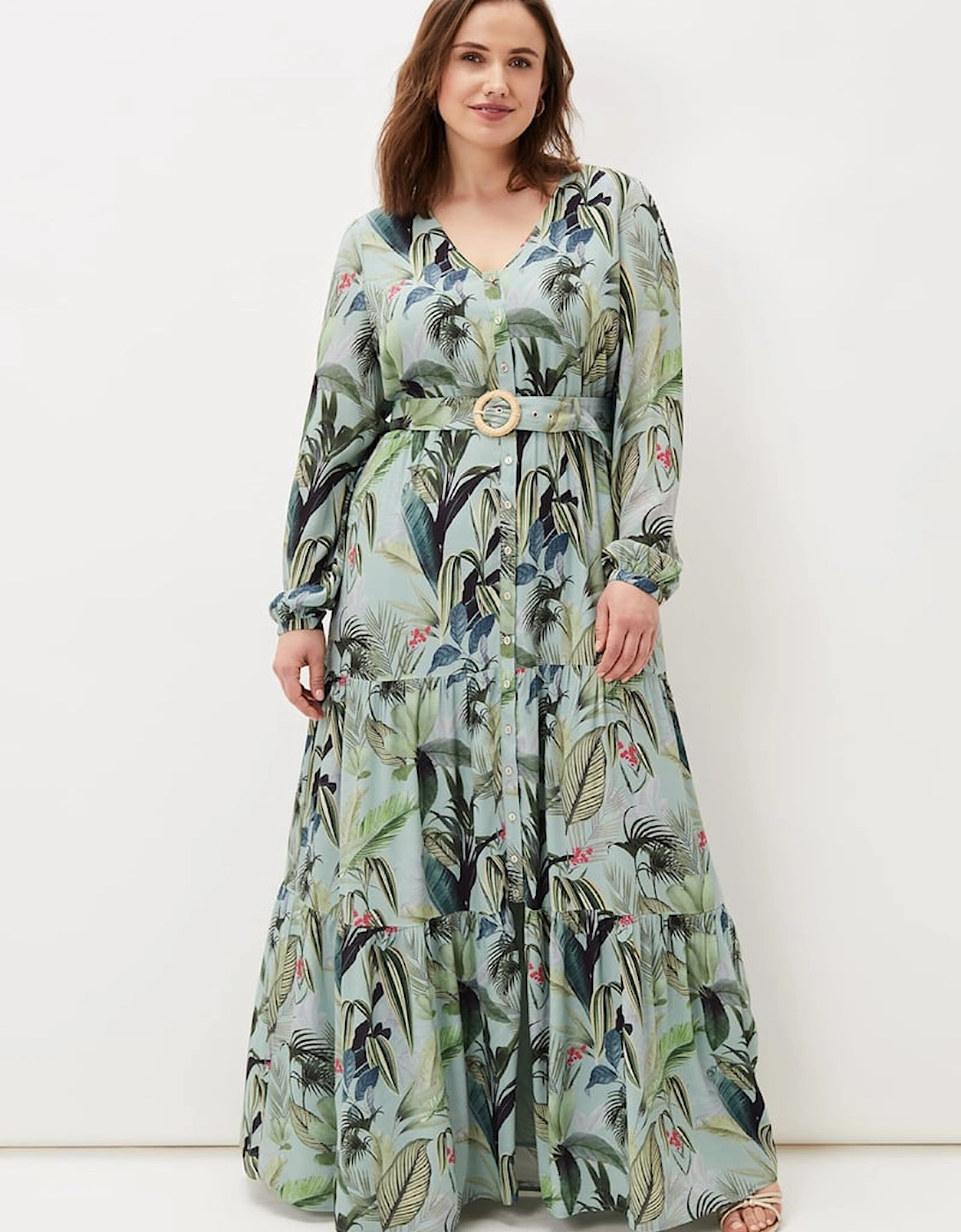 Maya Printed Tiered Maxi Dress