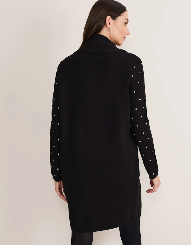 Paloma Stud Sleeve Knit Coat