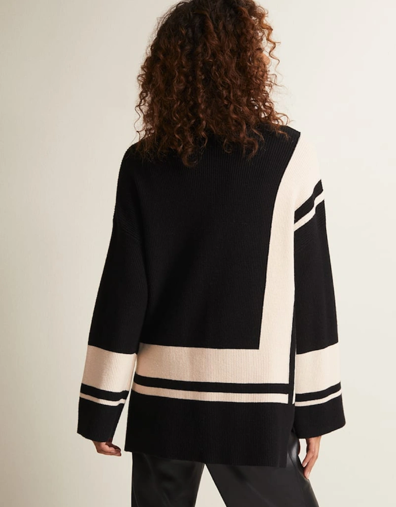 Kayleigh Striped Chunky Knit Jumper