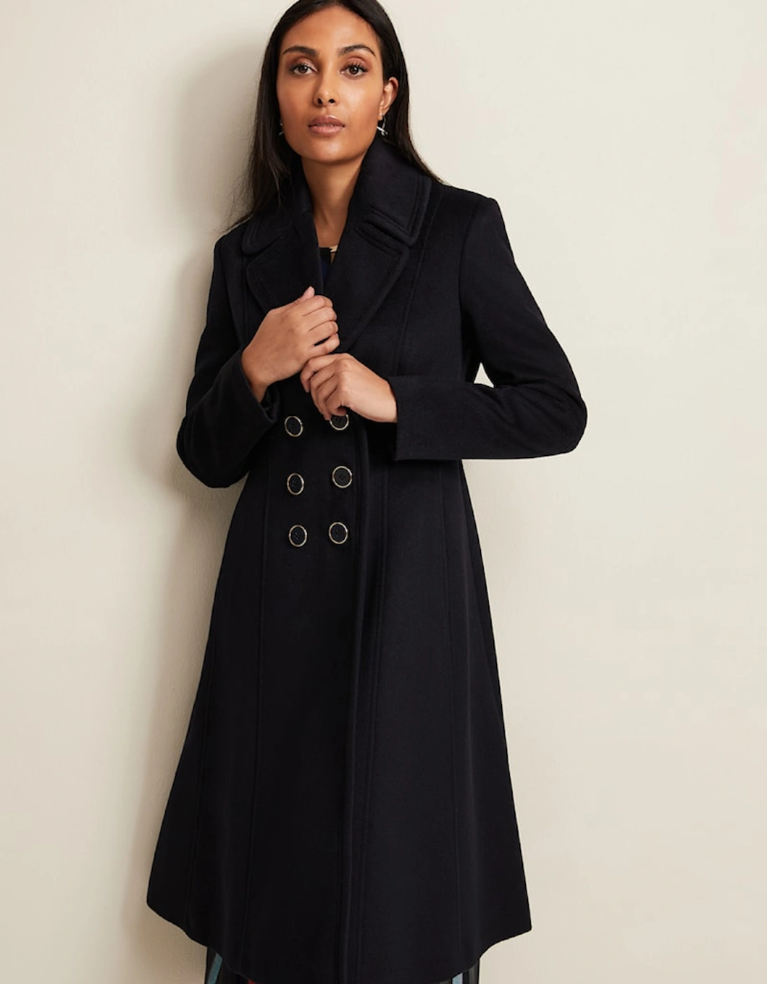 Petite Sandra Wool Fit And Flare Coat, 9 of 8