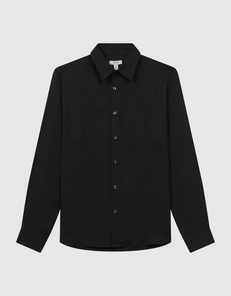 Jacquard Button-Through Shirt