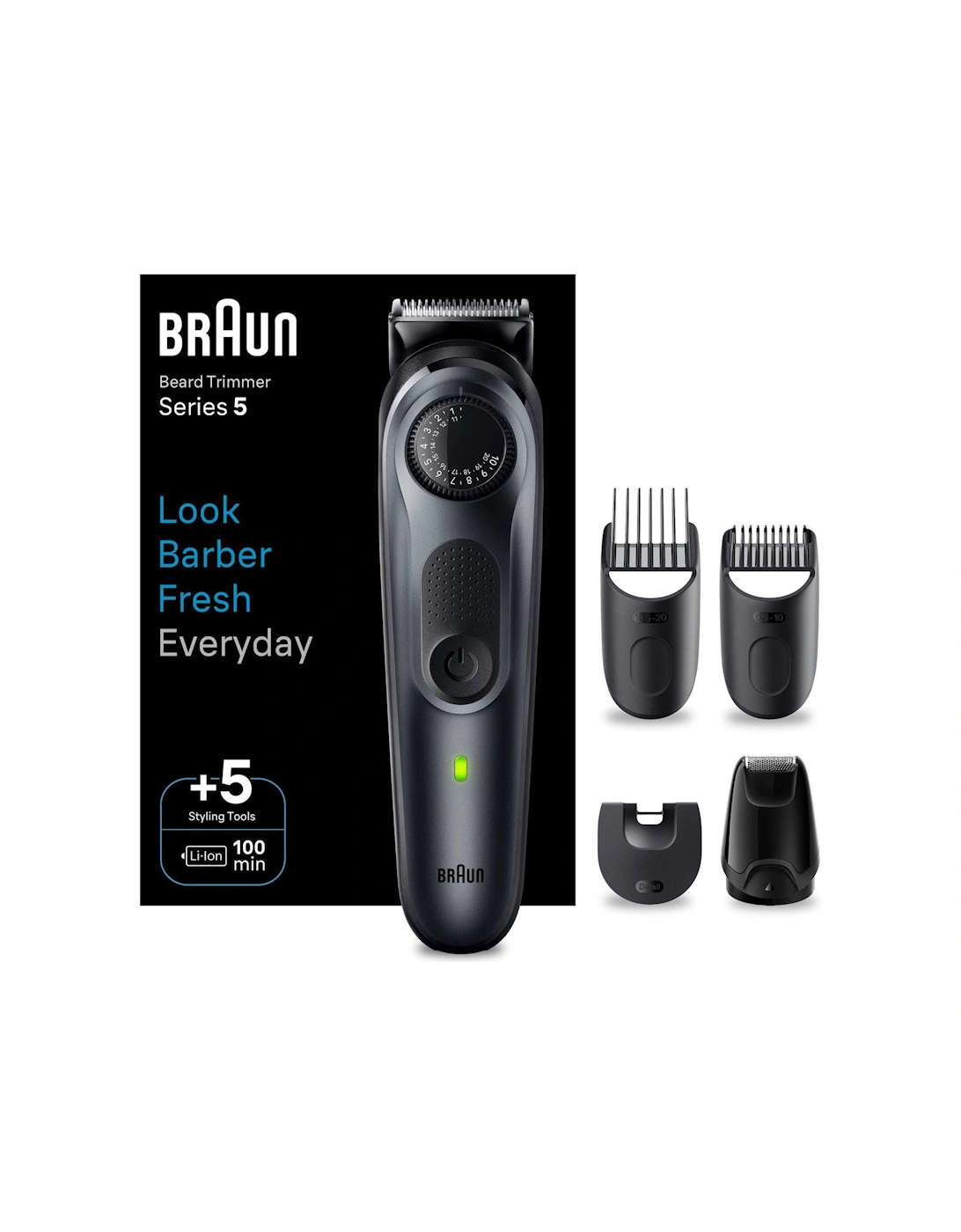 Beard Trimmer Series 5 BT5420, Trimmer For Men With Styling Tools And 100-min Runtime