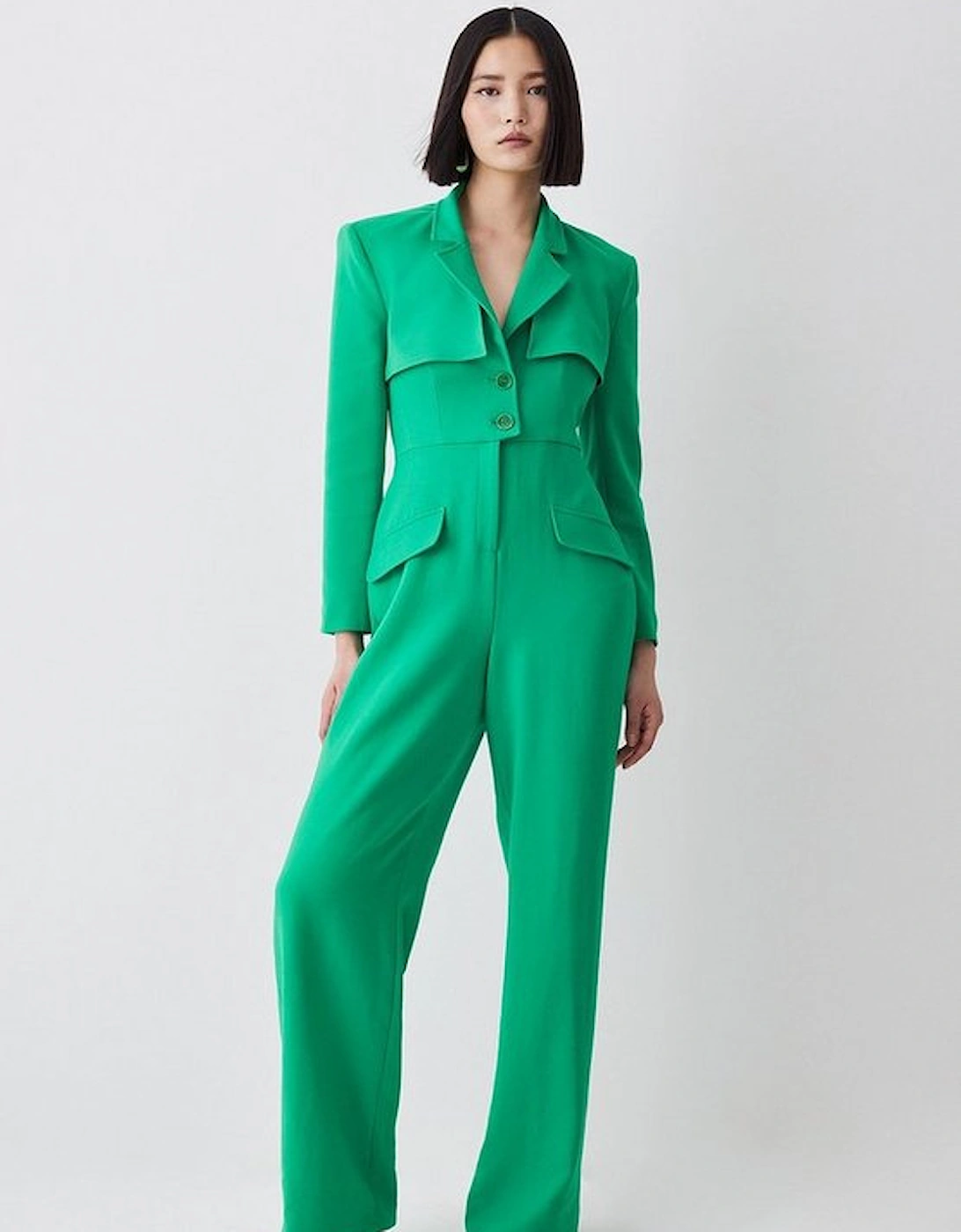 Compact Stretch Tailored Two Piece Jumpsuit, 5 of 4