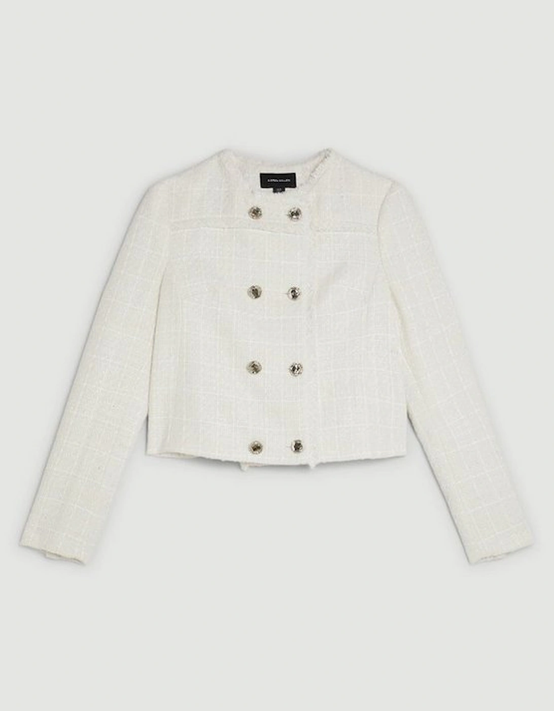 Tailored Sparkle Boucle Double Breasted Jacket