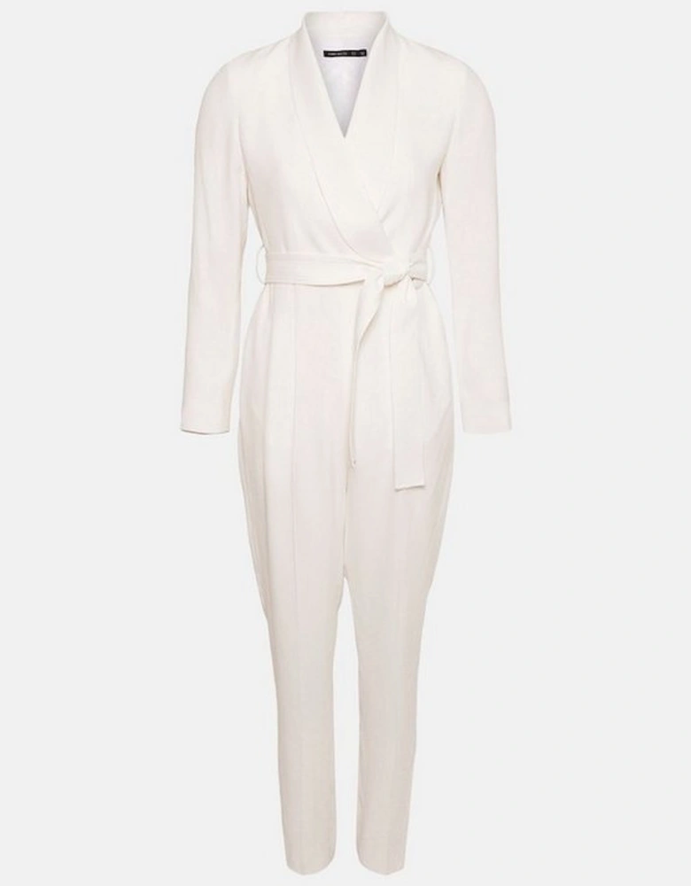 Tailored Tuxedo Wrap Jumpsuit