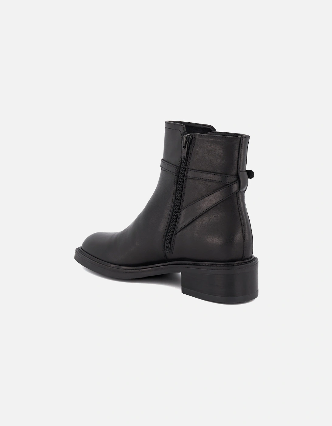 Ladies Praising - Branded-Buckle Casual Ankle Boots