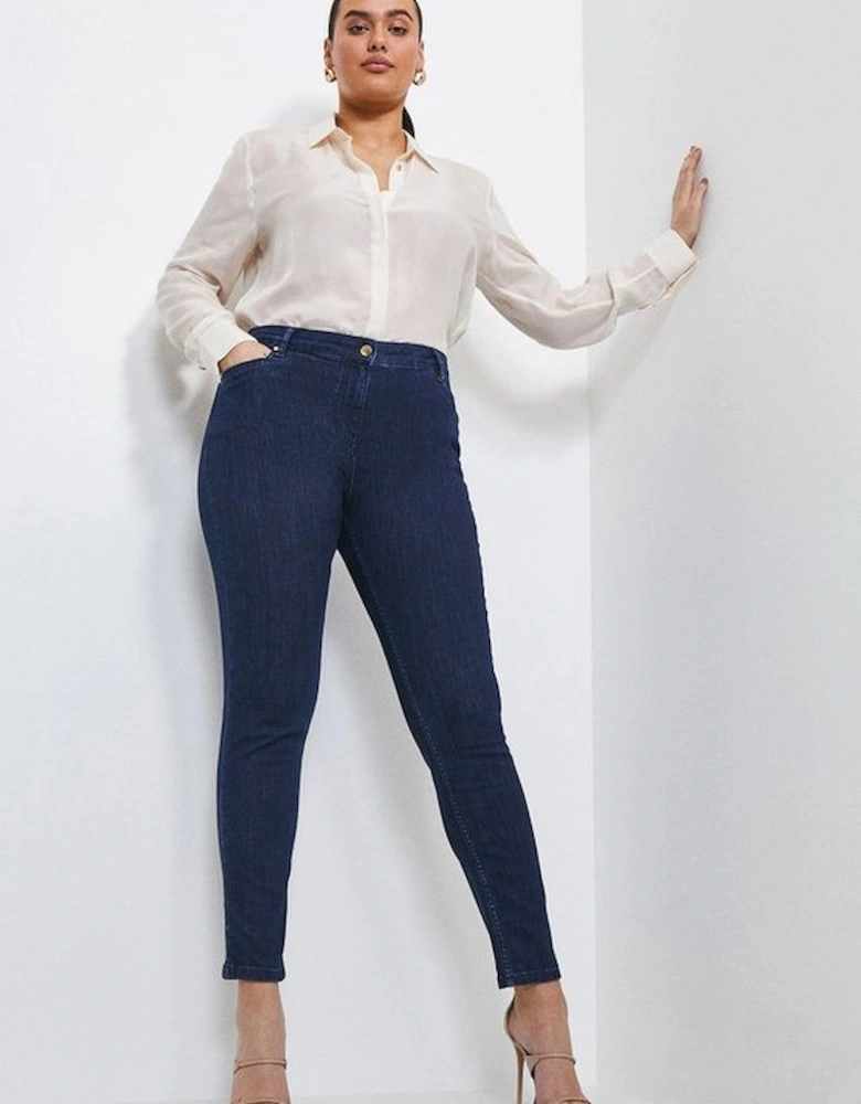 Plus Size Tailored Mid Rise Skinny Jeans