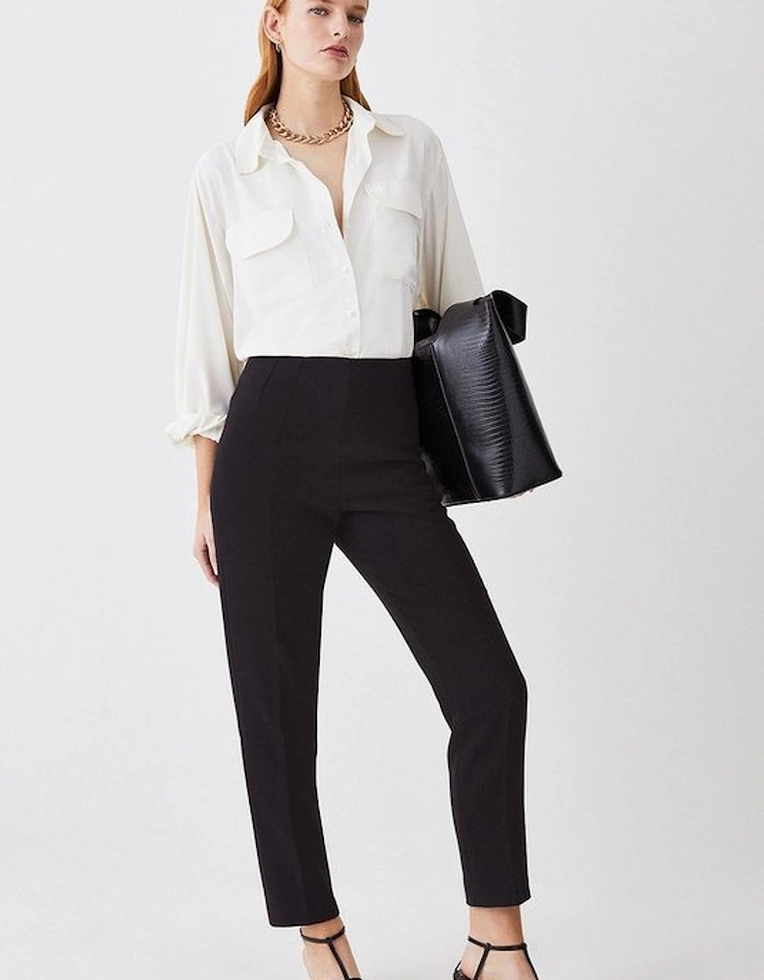 Compact Essential Tailored Slim Leg Trousers, 4 of 3