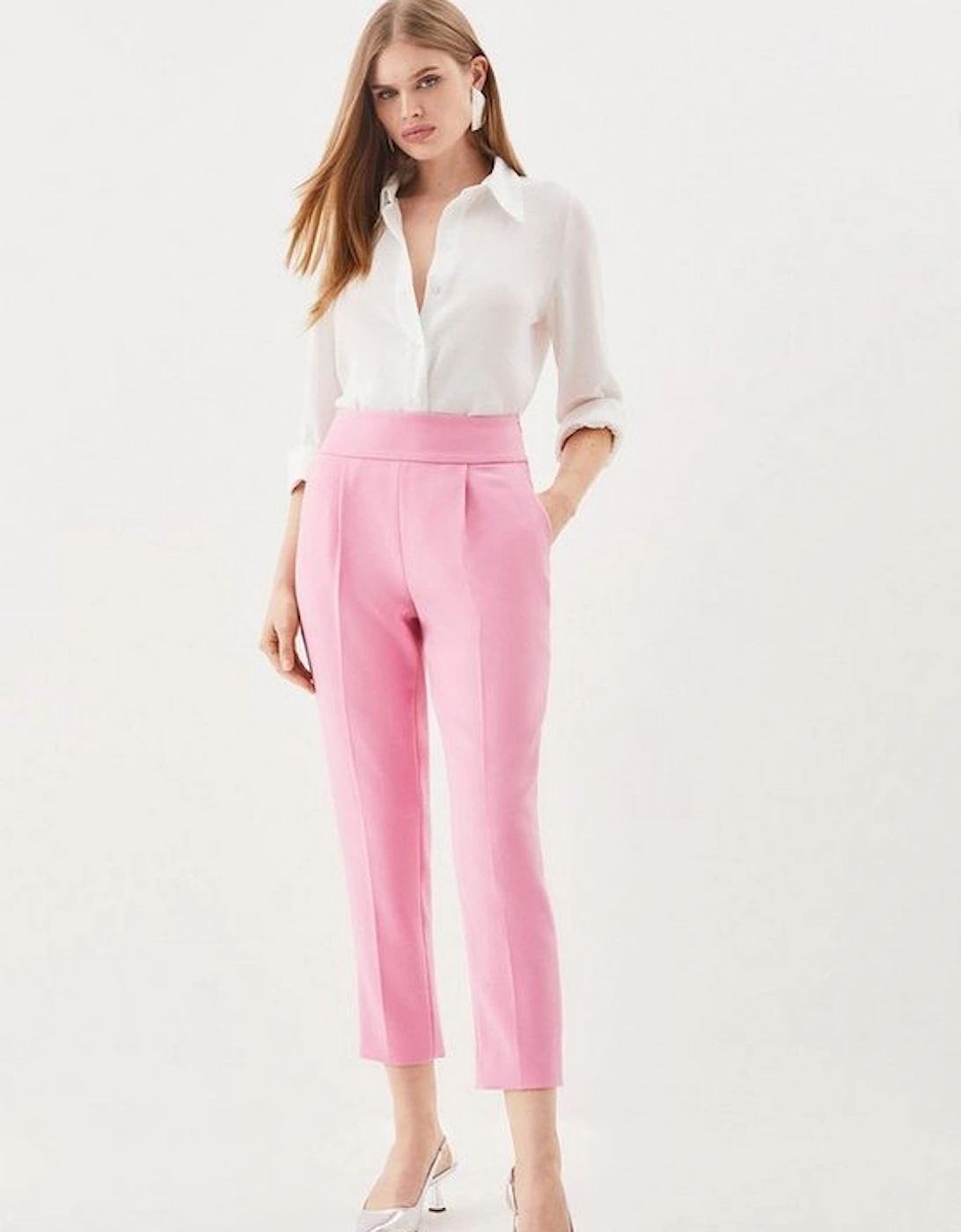 Compact Stretch Tailored Slim Leg Trousers, 5 of 4
