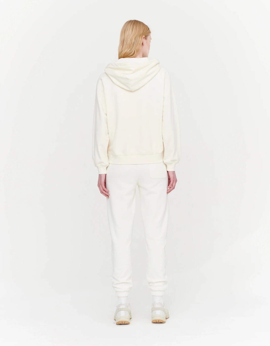 Milo Zip Thru Hoodie in Off White