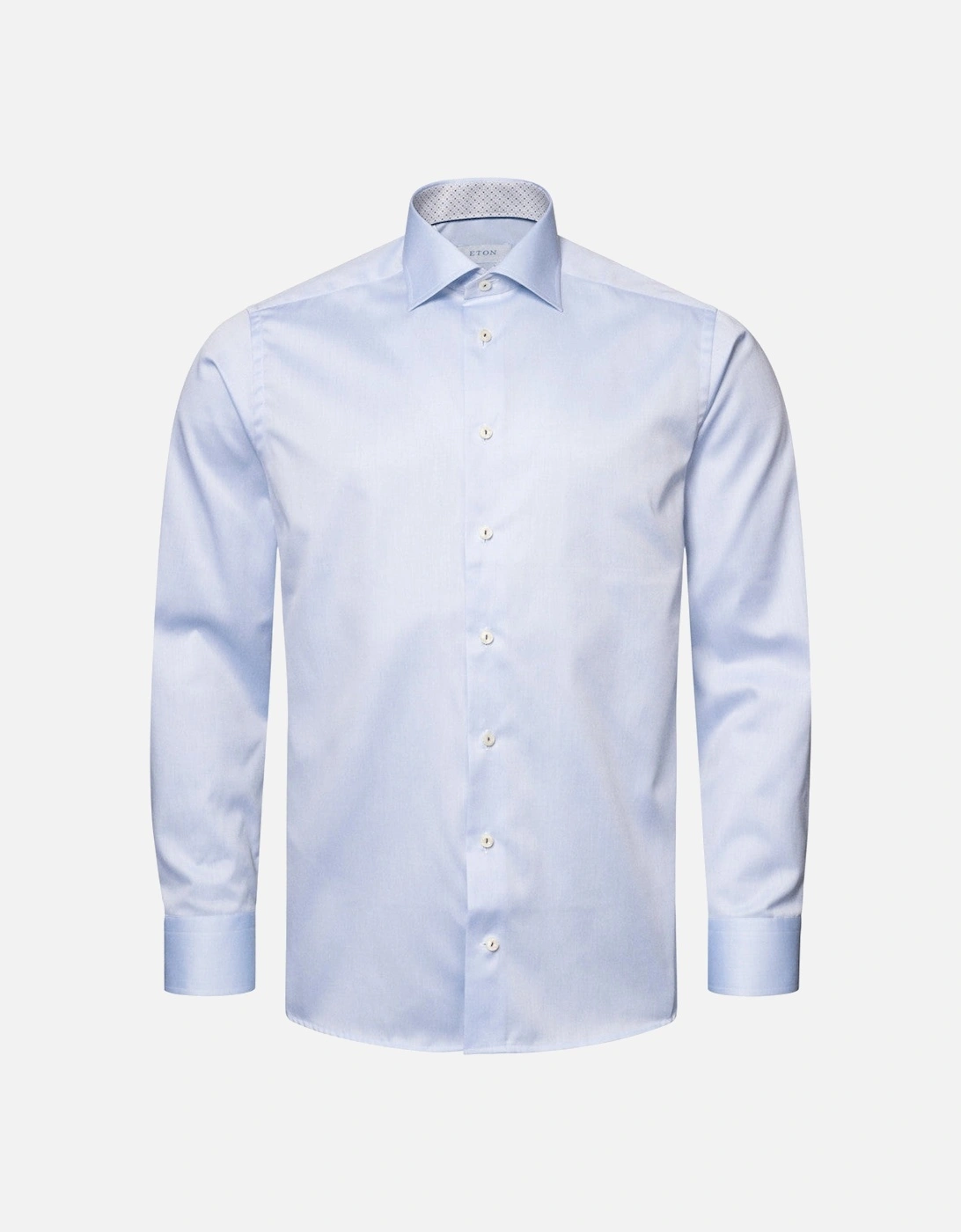Comtemporary Geometric Effect Twill Shirt 21 Light Blue