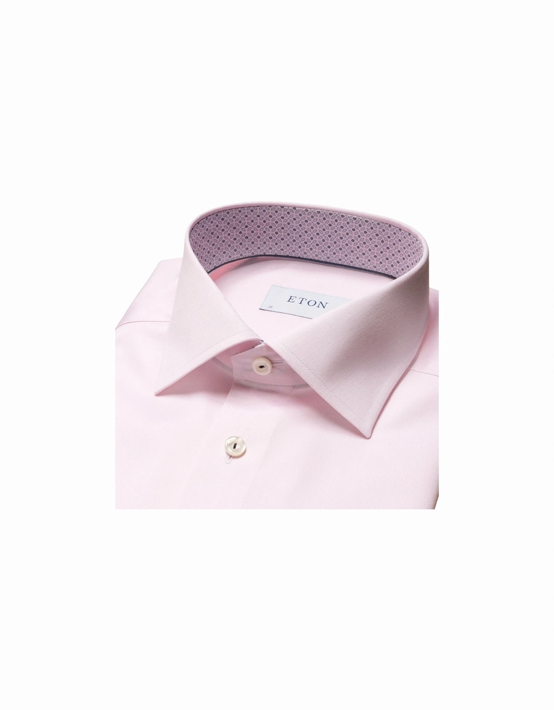 Comtemporary Geometric Effect Twill Shirt 80 Pink