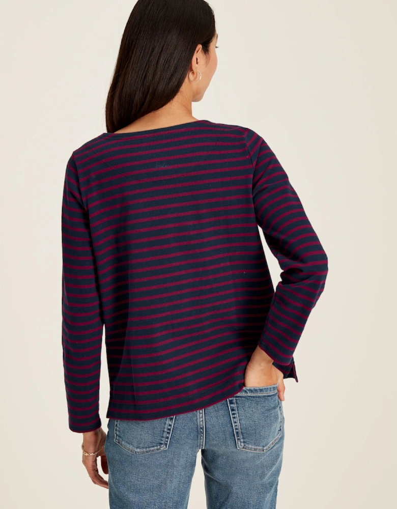 Womens Brancaster Round Neck Cotton Long Sleeve Top