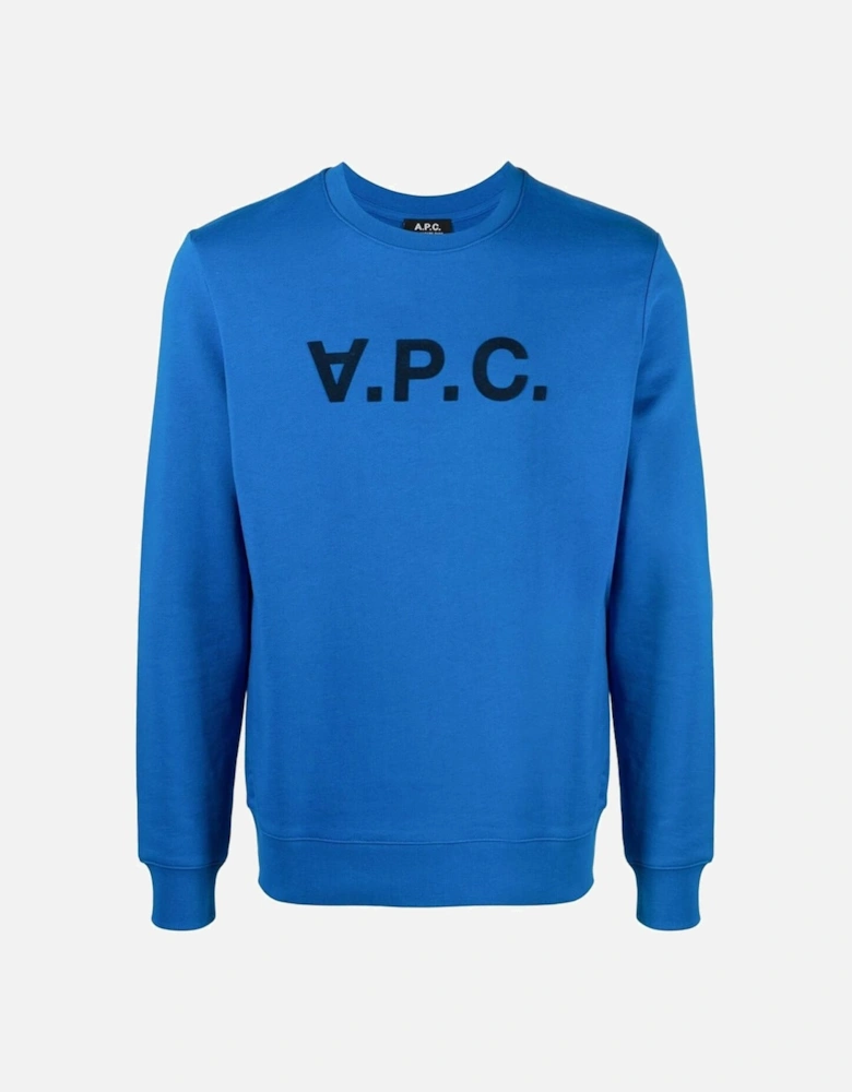 A.P.C Men's VPC Logo Crewneck Blue