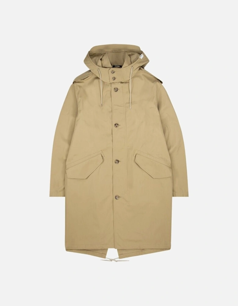 A.p.c Mens Antoine Parka Jacket Beige