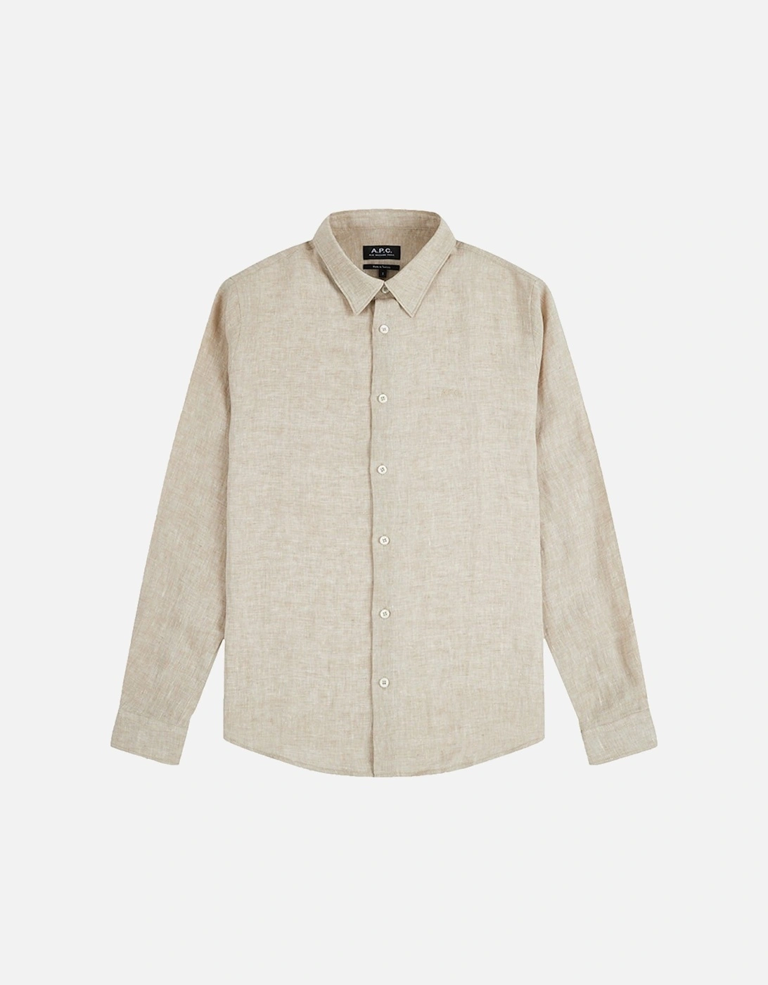 A.p.c Mens Vincent Logo Shirt Beige, 5 of 4