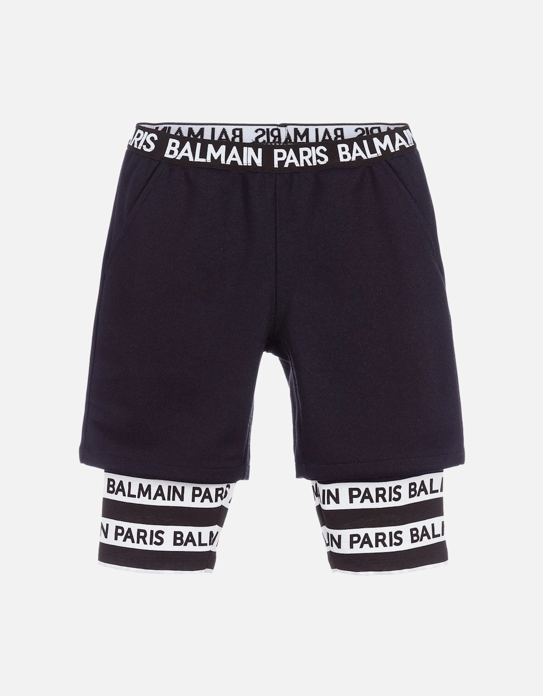 Boys Logo Layered Shorts Navy, 3 of 2