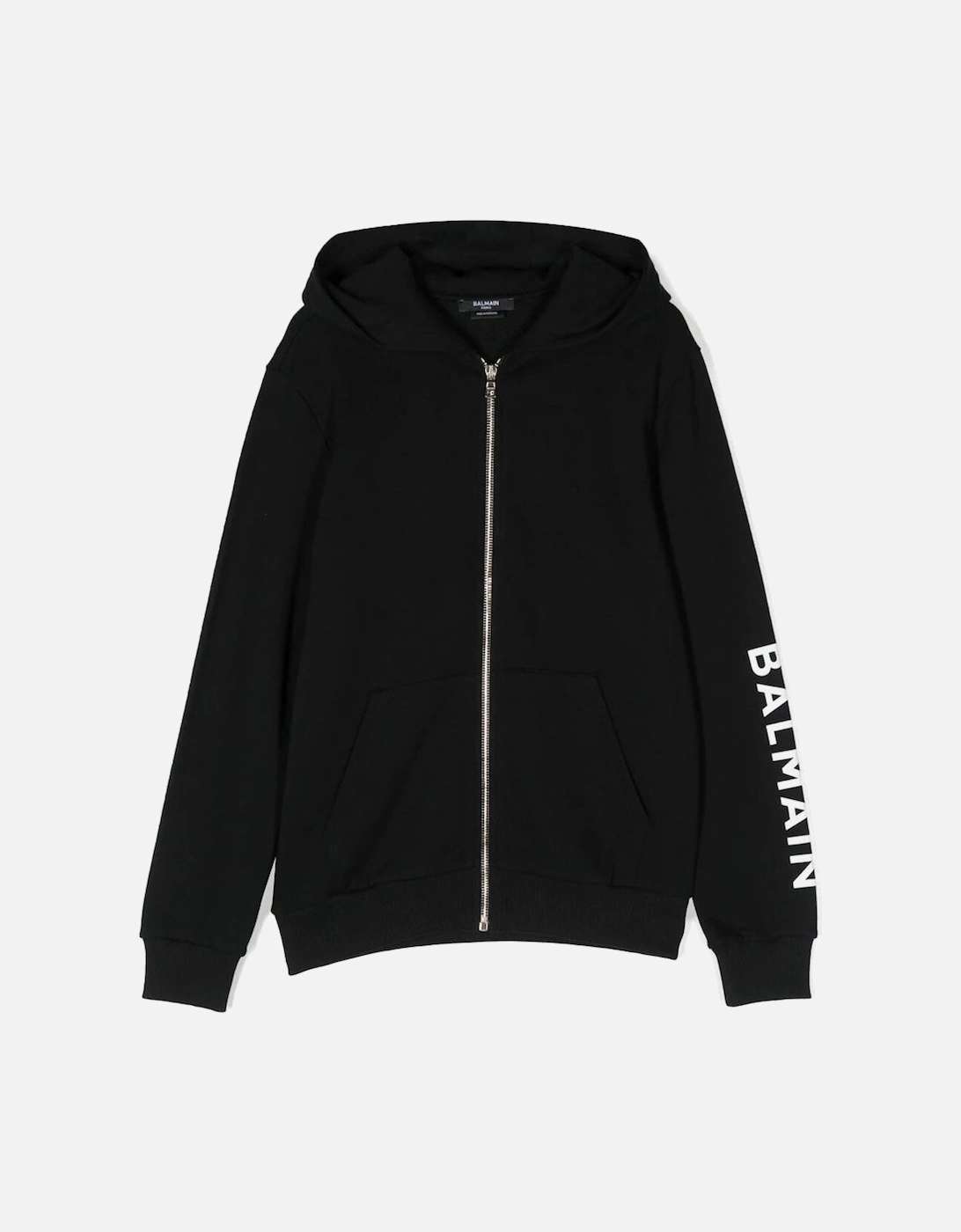 Boys Sleeve Logo Hoodie Black, 4 of 3