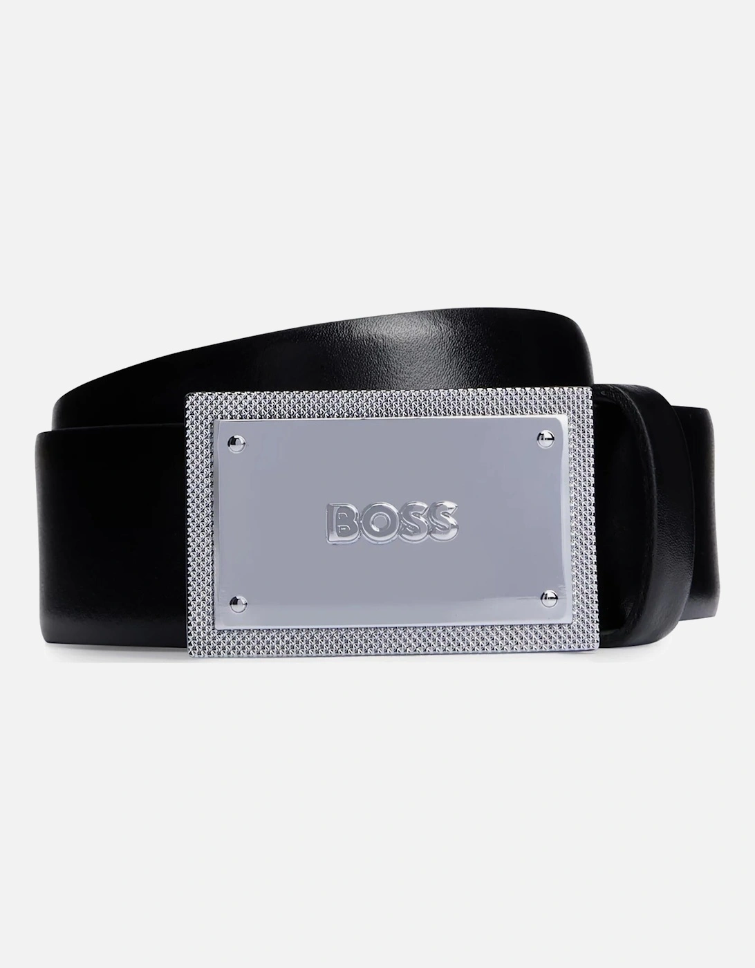 Boss Mens Classic Plaque Belt Black, 5 of 4