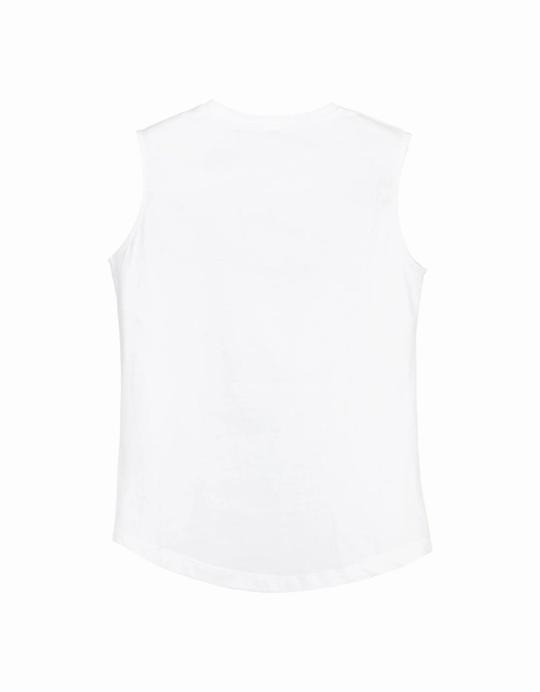 Girls Logo Vest White