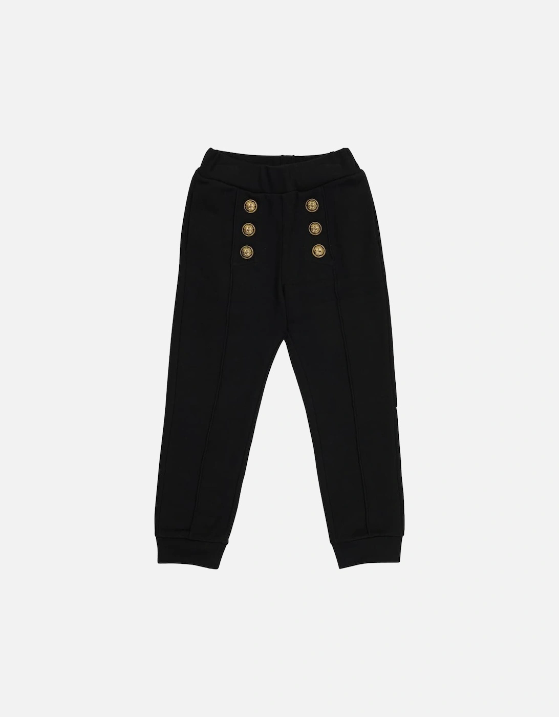Girls Gold Studded Joggers Black, 4 of 3
